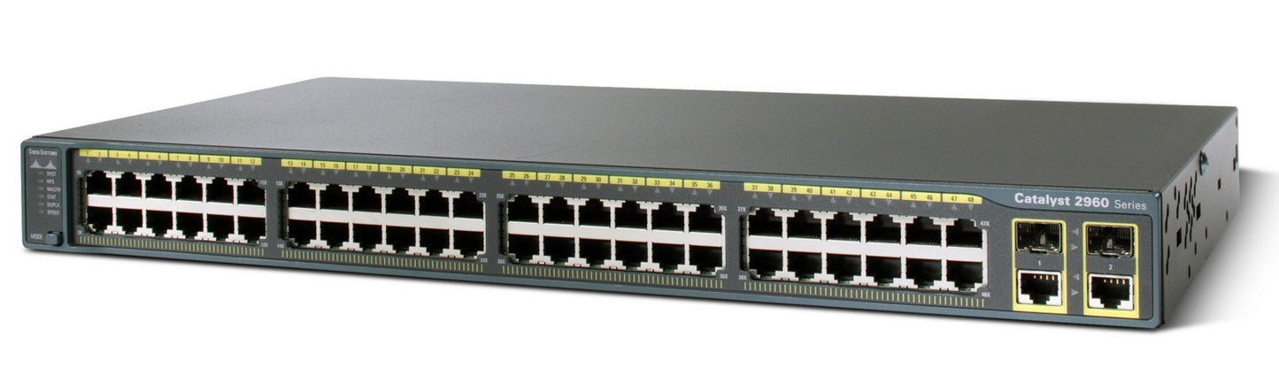 WS-C2960-48TC-L-RF - Cisco CAT2960 48 10/100 + 2 T/SFP LAN BASE IMA
