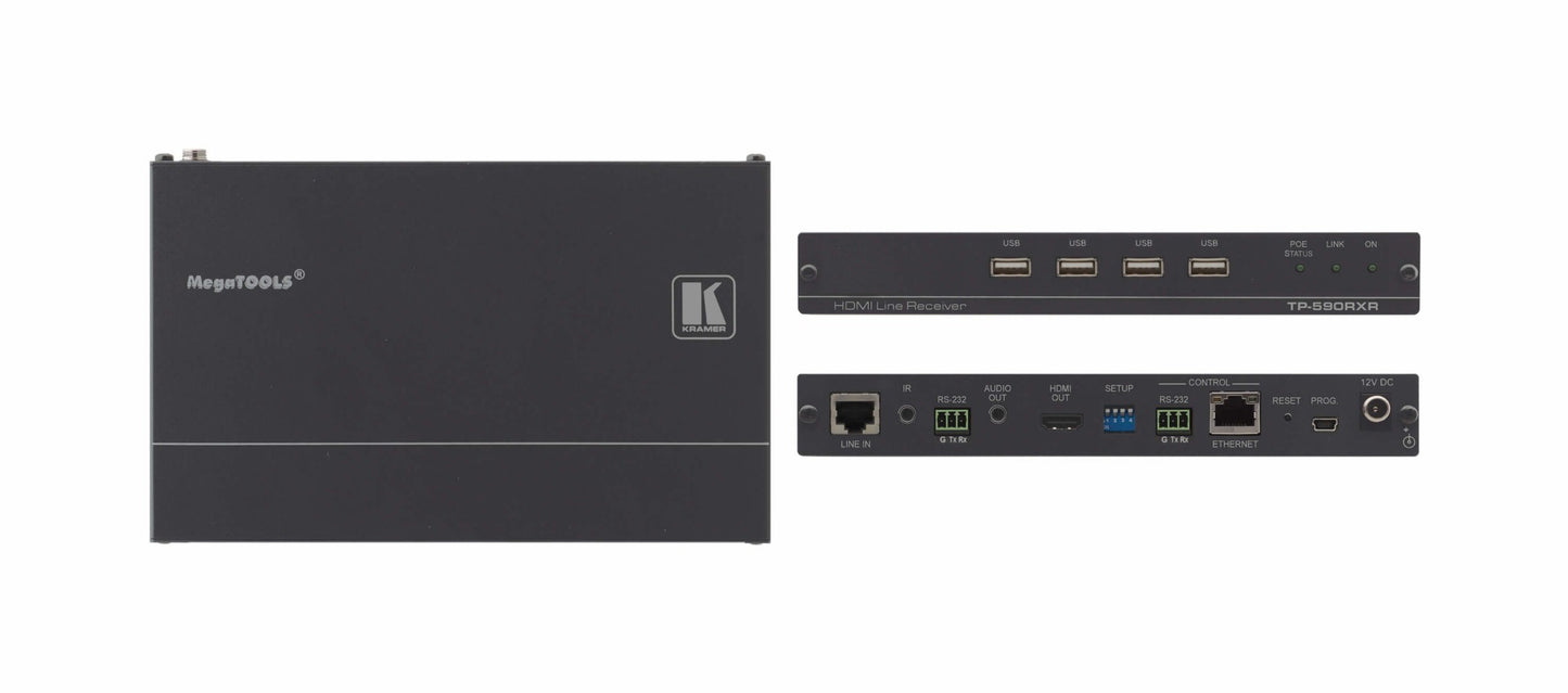 50-80319190 - Kramer Electronics TP-590RXR IS A HIGH-PERFORMANCE, EXTENDED-REACH HDBASET 2.0 RECEIVER FOR 4K60HZ