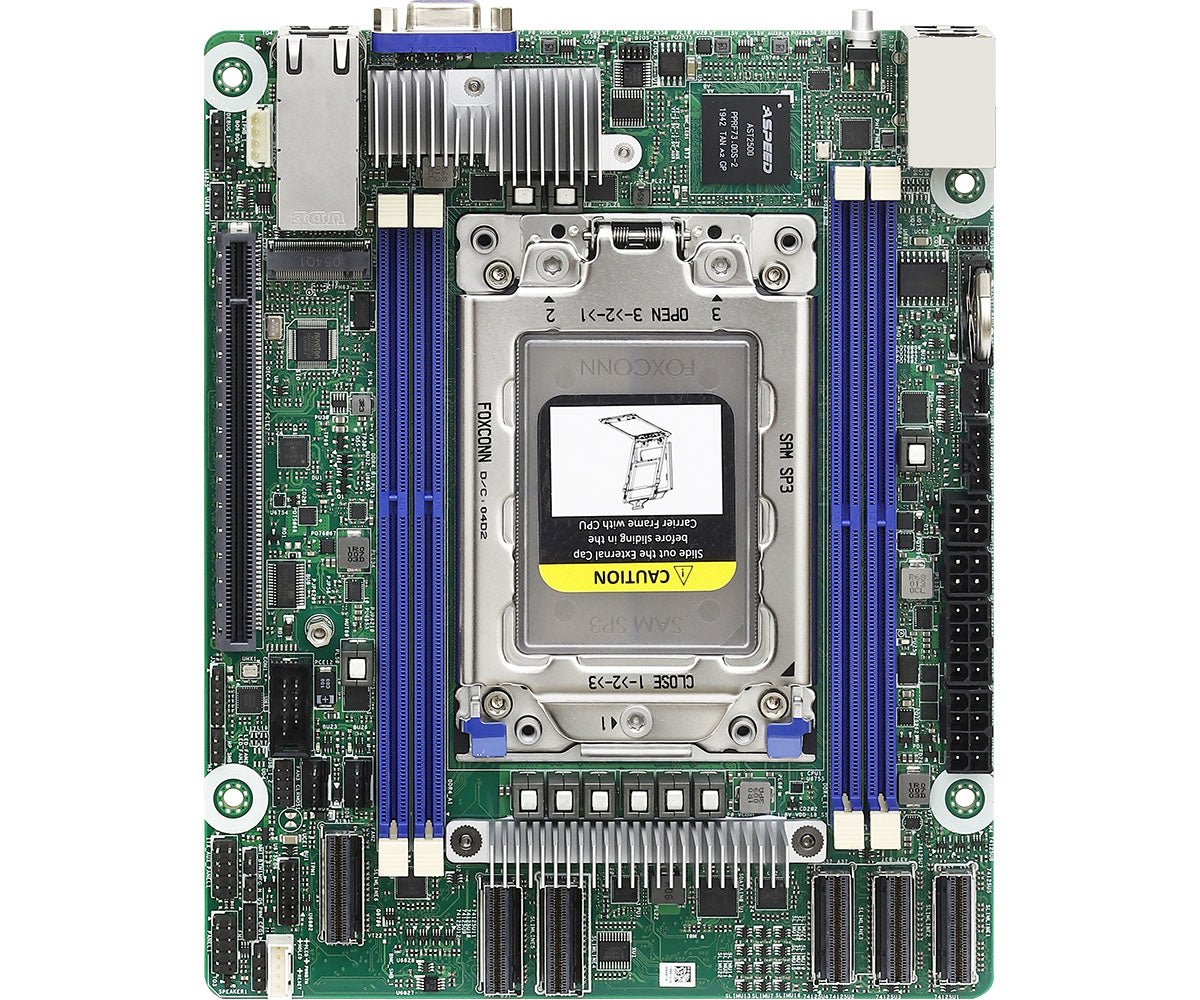 ROMED4ID-2T - Asrock SOCKET SP3 LGA4094 SOC CHIPSET DEEP MINI-ITX SYSTEM BOARD MOTHERBOARD SUPPORTS EPYC 7003 / 7002 SERIES DDR4 4X DIMM