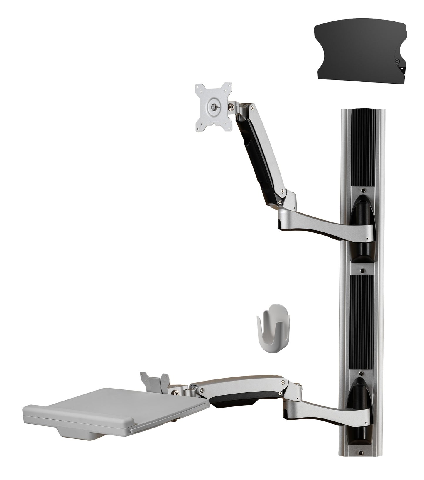 AMR1AWSV3 - Amer Networks AMER VERTICAL TRACK WALL MOUNT SYSTEM WITH 2 DUAL SEGMENT ARTICULATING ARMS