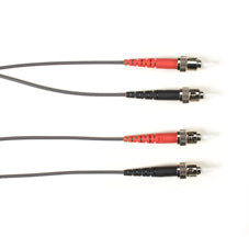 OM1 62.5/125 MULTIMODE FIBER OPTIC PATCH CABLE - OFNR PVC, ST TO ST, GRAY, 10-M