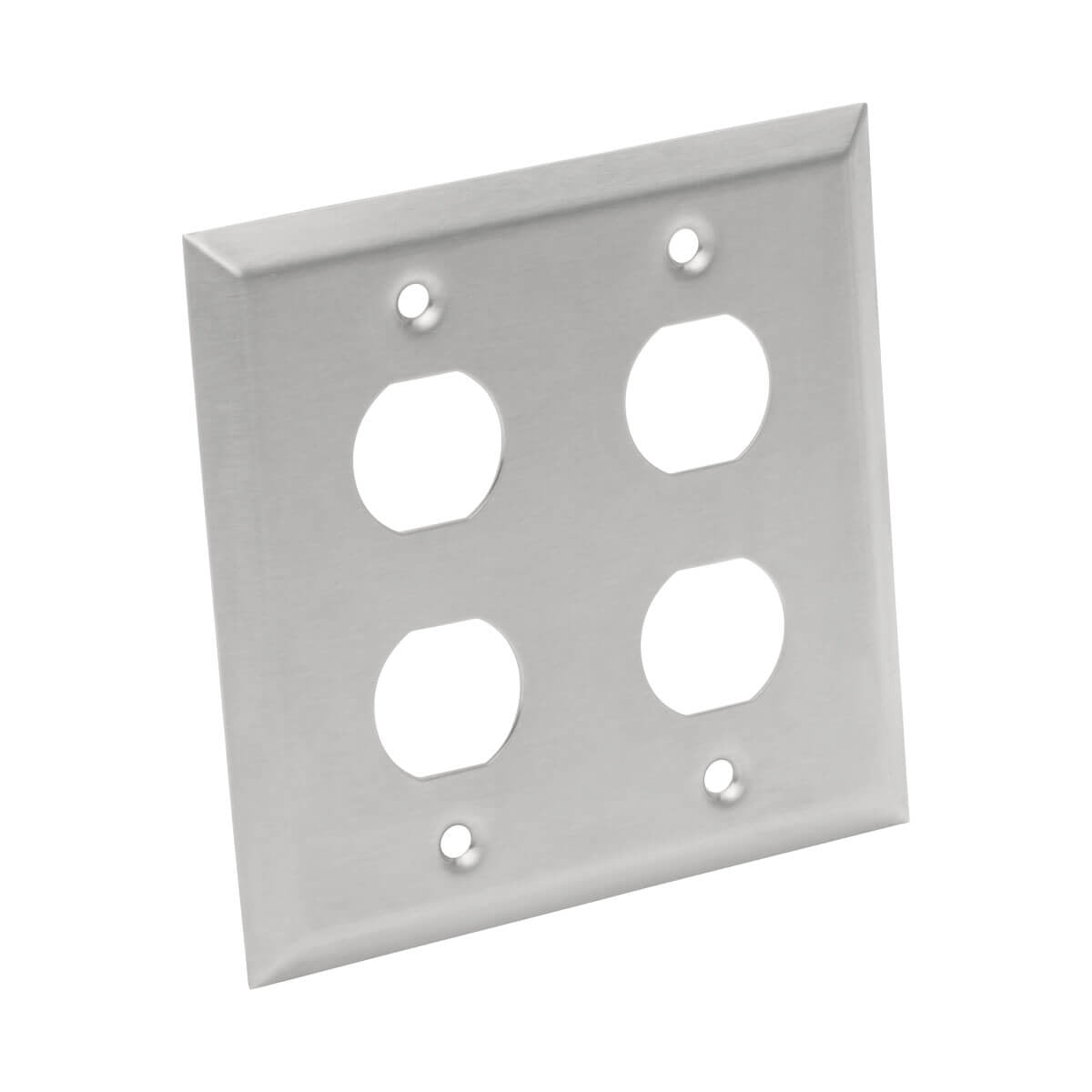 N206-FP04-IND - Tripp Lite RJ45 BULKHEAD WALL PLATE 4 CUTOUTS INDUSTRIAL METAL - STAINLESS STEEL IP44