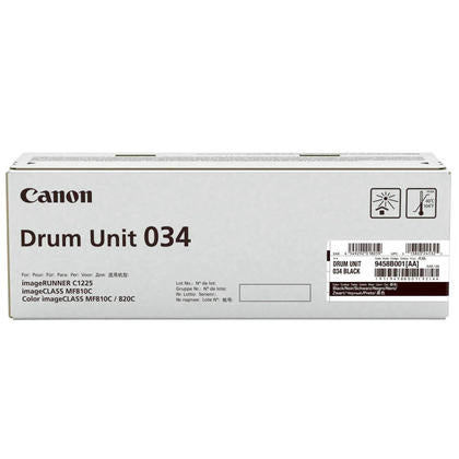 9458B001 - Canon CANON DRUM UNIT 034 BLACK - FOR IMAGECLASS MF820CDN AND MF810CDN - FULL YIELD 32