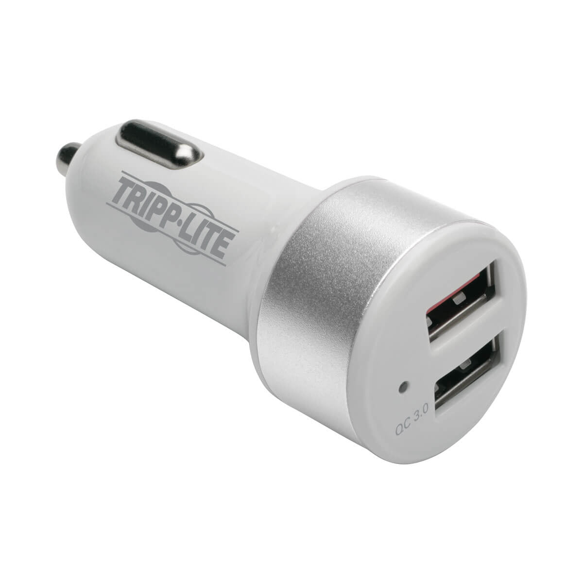 U280-C02-S-QC3 - Tripp Lite DUAL-PORT USB CAR CHARGER FOR TABLETS AND CELL PHONES WITH QUALCOMM QUICK CHARGE