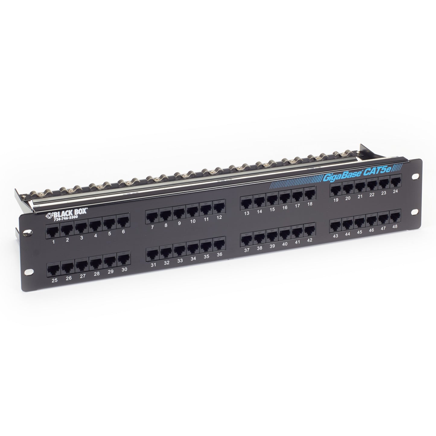 CAT5E PATCH PANEL - 2U, UNSHIELDED, 48-PORT, GSA, TAA