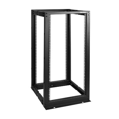 25U 19INCH4POST BLACK,600MM WIDE, 22INCH-40INCHDEPTH ADJ., BLACK, 1323LBS LOAD,