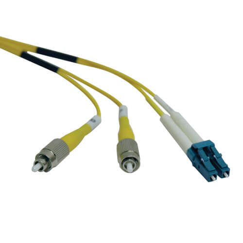 Tripp Lite Duplex Singlemode 8.3/125 Fiber Optic, FC/LC, 2.0m fiber optic cable 78.7" (2 m) Yellow