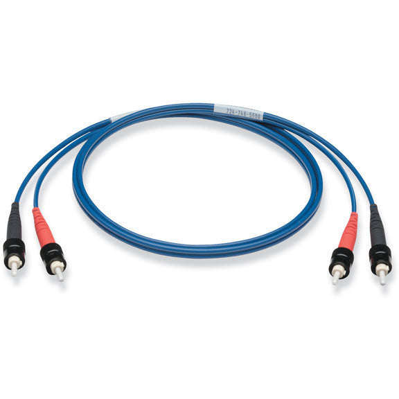 OM1 62.5/125 MULTIMODE FIBER OPTIC PATCH CABLE - OFNR PVC, ST TO ST, BLUE, 7-M (