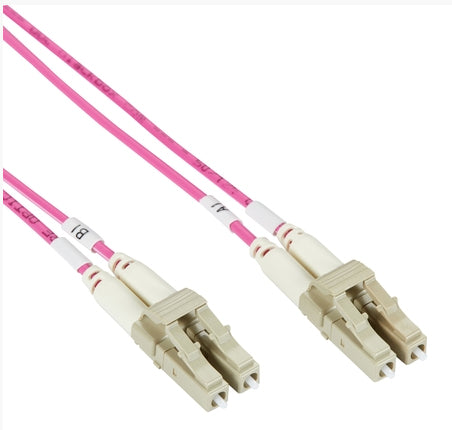 Black Box FOCMP10-015M-LCLC-VT fiber optic cable 590.6" (15 m) LC OFNP OM3 Violet