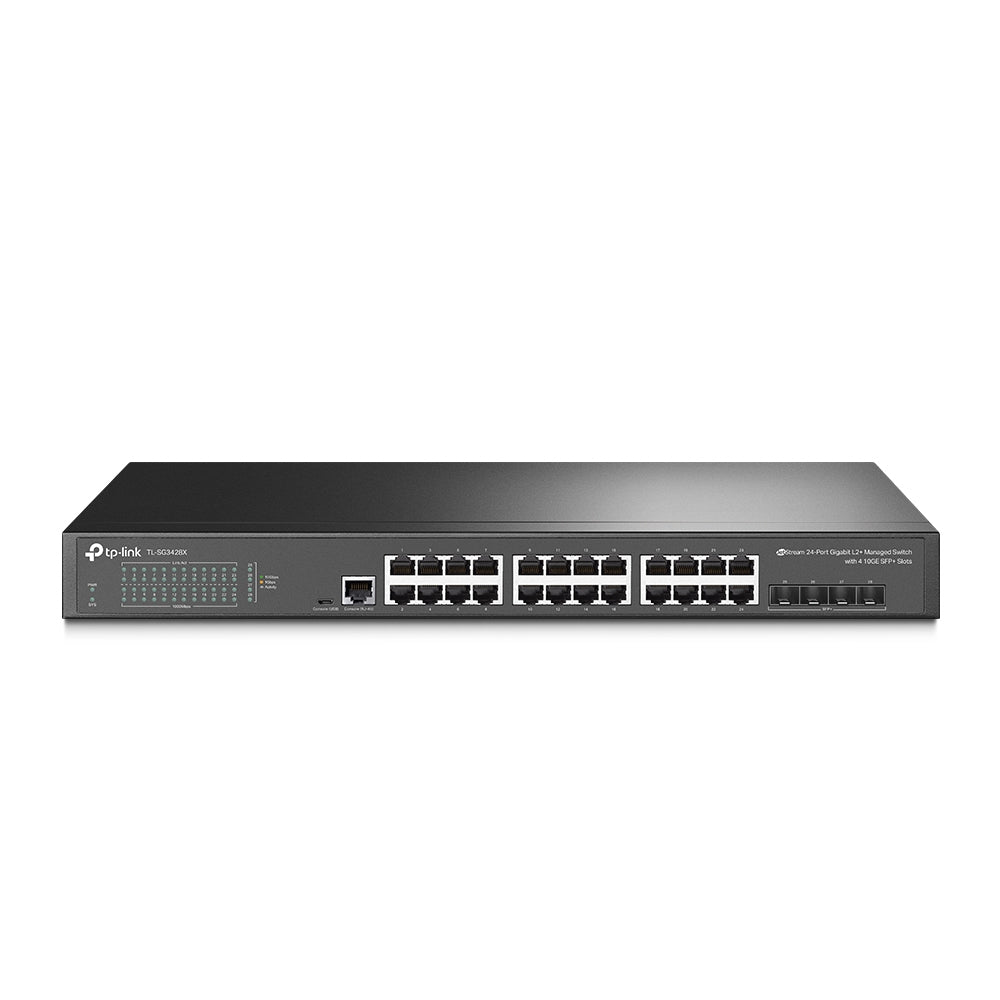 TP-Link TL-SG3428X network switch Managed L2+/L3 Gigabit Ethernet (10/100/1000) 1U Black