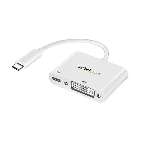 CDP2DVIUCPW - StarTech.com USB-C (DP 1.2 ALT MODE HBR2) TO DVI-D VIDEO DISPLAY ADAPTER WITH 60W POWER DELIV