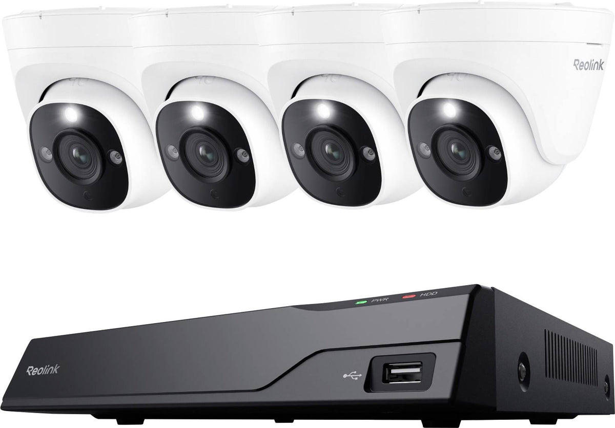 PS4KD01-8 - Reolink 8-Channel 4K PoE Dome Camera Security Kit