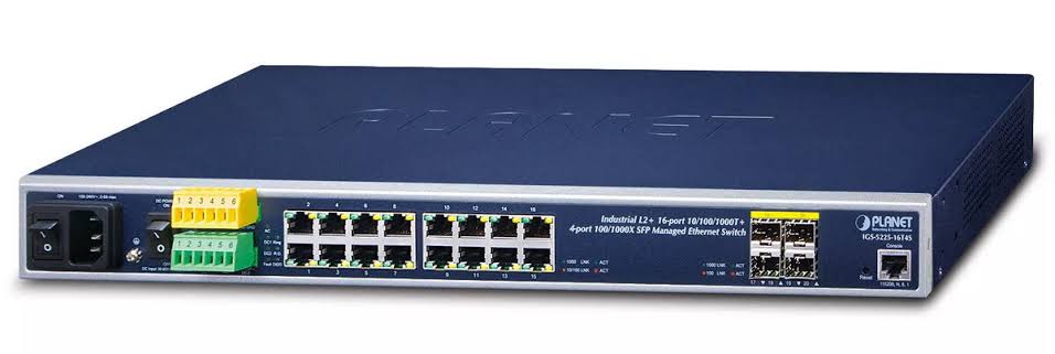 IGS-5225-16T4S - Planet 16-Port Gigabit 4-Port SFP Industrial Layer 3 Managed Switch