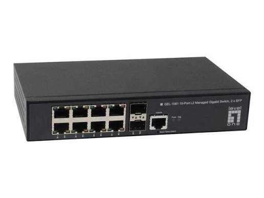 GEL-1061 - LevelOne managed 8 x+ 2 SFP Switch