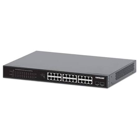561891 - Intellinet 24-Port Gigabit PoE+ 2-Port SFP Unmanaged Switch
