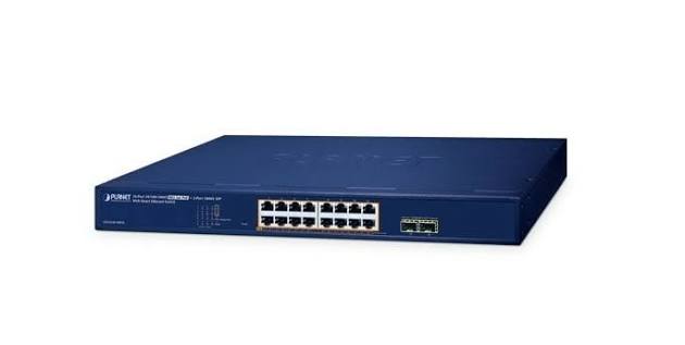 GS-2210-16P2S - Planet 16-Port Poe+ Web Smart Switch