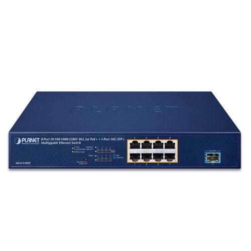 MGS-910X - Planet 8-Port 2.5GbE 1-Port 10G SFP+ Unmanaged Multi-Gigabit Switch