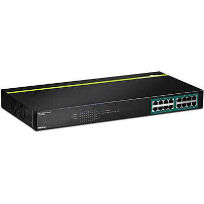 TPE-TG160G - Trendnet 16-PORT GREENNET GIGABIT POE+ SWITCH (250W),LIMITED LIFETIME WARRANTY