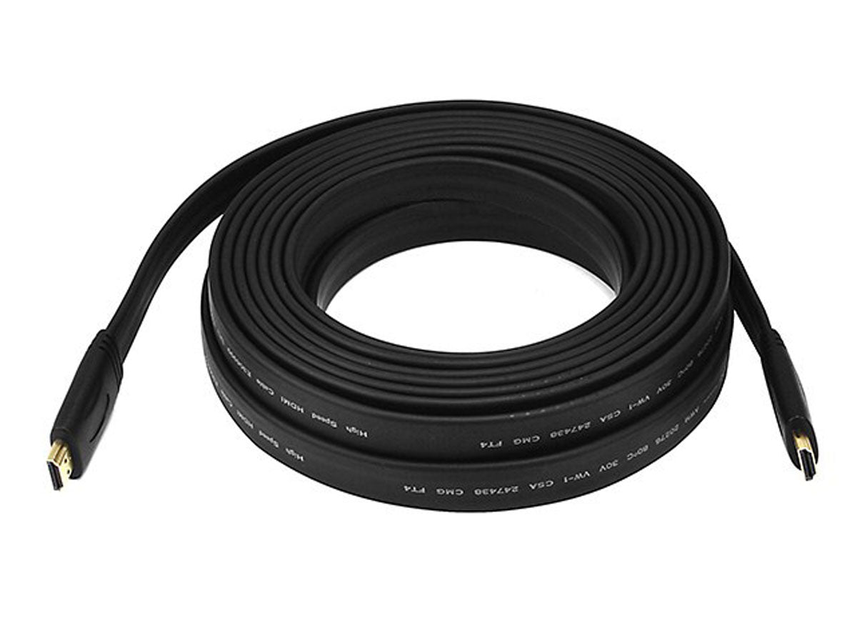 4162 - Monoprice FLAT STANDARD HDMI CABLE_ 25FT BLACK