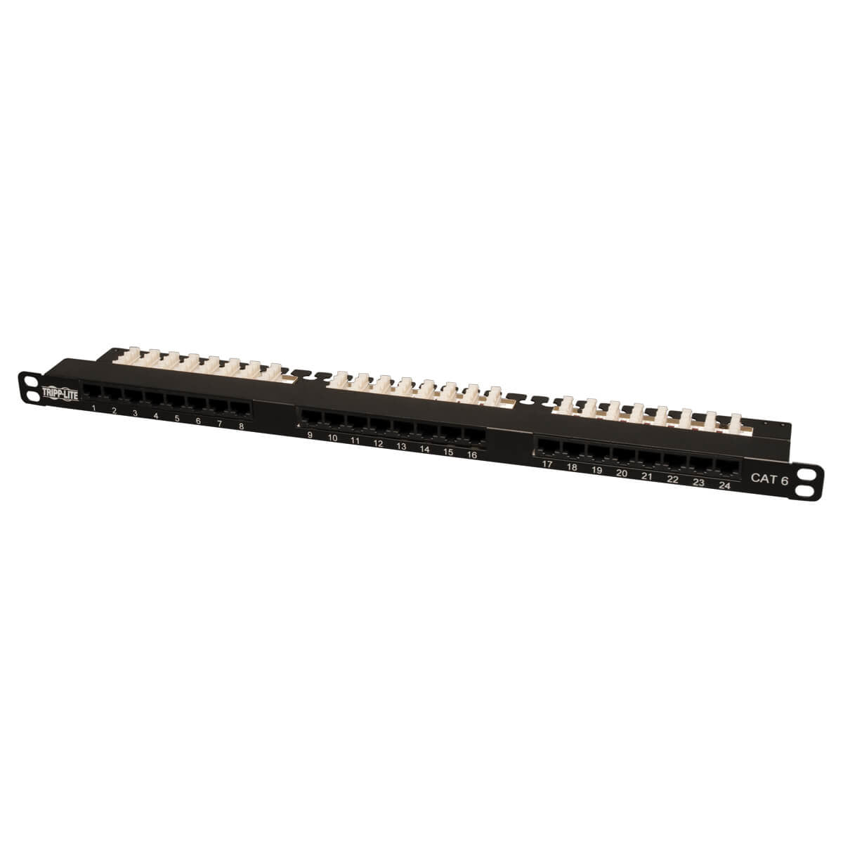 24-PORT CAT6 CAT5 PATCH PANEL RACKMOUNT 568A/B 110 PUNCH DOWN RJ45 0.5URM
