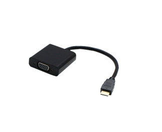H4F02UT#ABA-AO - AddOn Networks 20.00CM (8.00IN) HP COMPATIBLE HDMI MALE TO VGA FEMALE BLACK ACTIVE ADAPTER