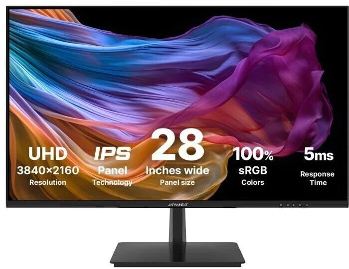 JN-I280UHD60F-P - JAPANNEXT 28-Inch 4K UHD IPS 60Hz Pivot Monitor