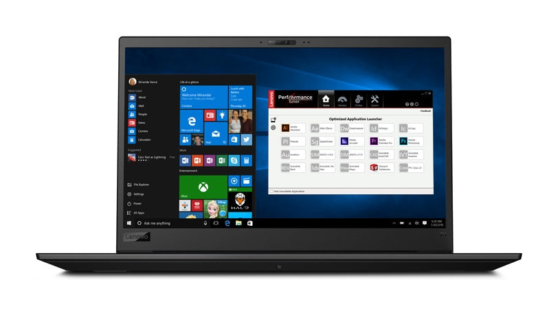 Lenovo ThinkPad P1 Mobile workstation 15.6" Touchscreen 4K Ultra HD 8th gen Intel® Core™ i5 16 GB DDR4-SDRAM 512 GB SSD NVIDIA® Quadro® P1000 Wi-Fi 5 (802.11ac) Windows 10 Pro Black