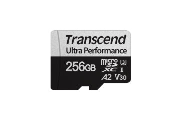TS256GUSD340S - Transcend 256GB MICROSD W/ ADAPTER UHSI U3 A2 ULTRA PERFORMANCE