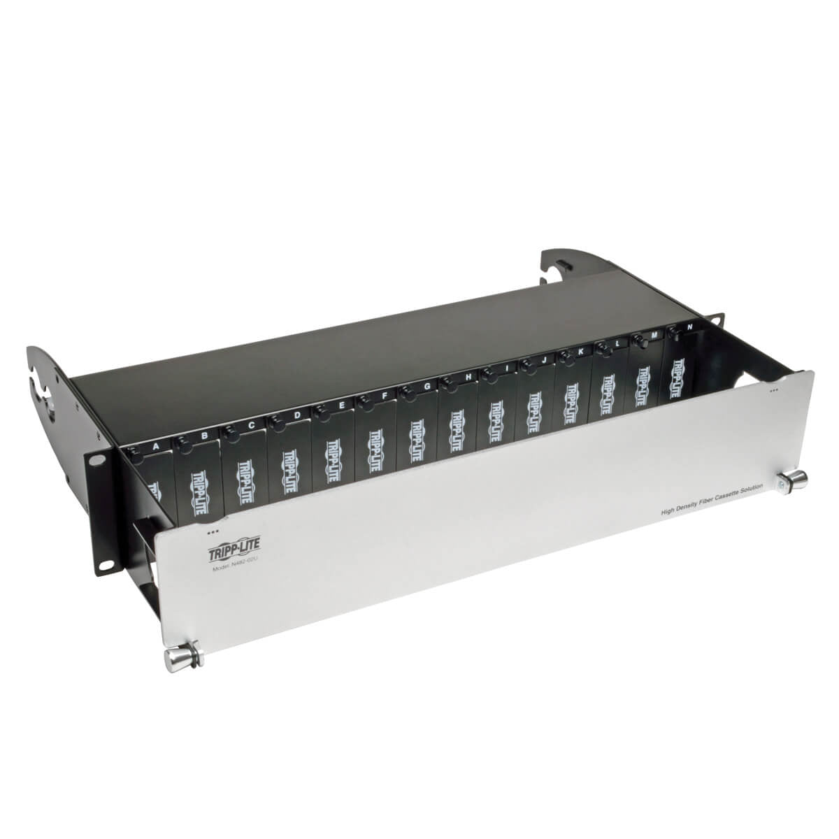 HIGH DENSITY RACKMOUNT FIBER ENCLOSURE PANEL 14 CASSETTE 2URM