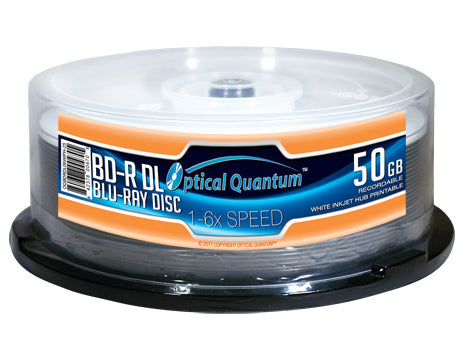 OQBDRDL06WIPH-25 - Vinpower Digital 25PK BD-R DL 6X 50GB OPTICAL