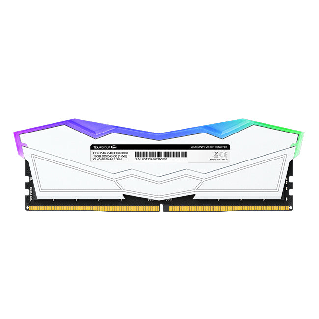 FF4D532G5600HC32DC01 - Team Group T-FORCE DELTA RGB WHITE DDR5 16GBX2 5600 CL32-36-36-76 1.20V DESKTOP MEMORY