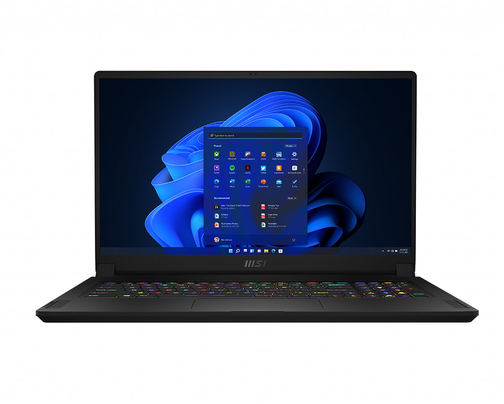 MSI Gaming GS76 Stealth 11UG-653 i9-11900H Notebook 17.3" Full HD Intel® Core™ i9 32 GB DDR4-SDRAM 1000 GB SSD NVIDIA GeForce RTX 3070 Wi-Fi 6E (802.11ax) Windows 11 Home Black