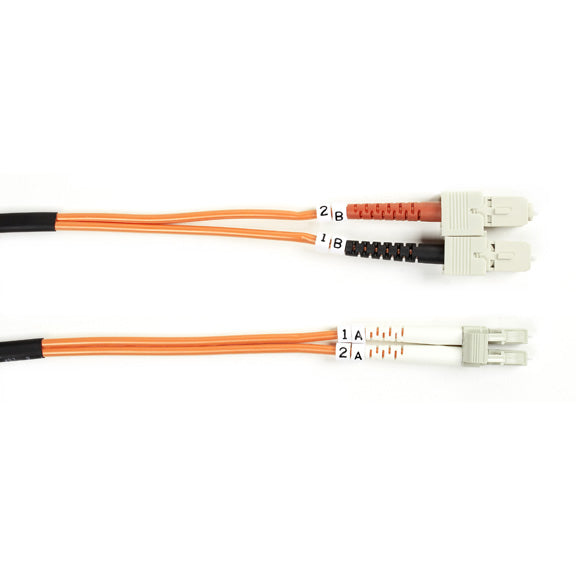 FO625-003M-SCLC - Black Box OM1 62.5/125 MULTIMODE FIBER OPTIC PATCH CABLE - OFNR PVC SC TO LC ORANGE 3-M