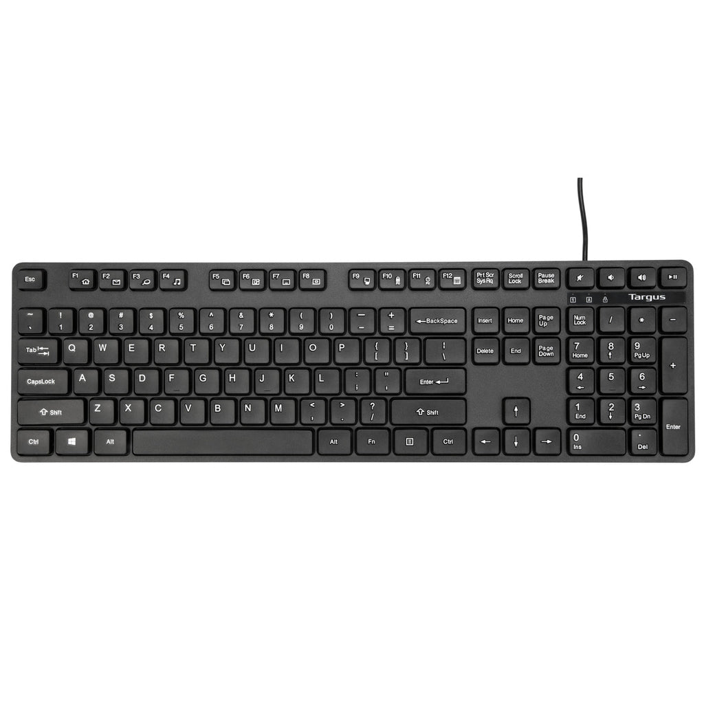 AKB30AMUS - Targus ANTIMICROBIAL FULLSIZE WIRED KEYBOARD BLACK