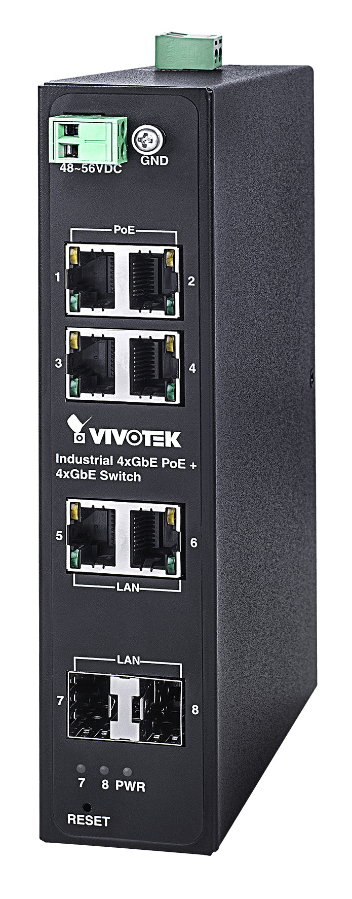 AW-IHT-0800 - Vivotek INDMEDIACNVER 4XGE POE+2XGE UTP+2XGE SFP