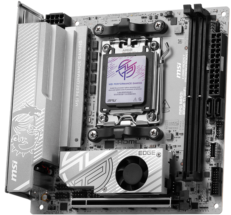 MPG B850I EDGE TI WIFI - MSI AM5 Dual Channel DDR5 8200+ MT/s OC SATA 6GB High-s