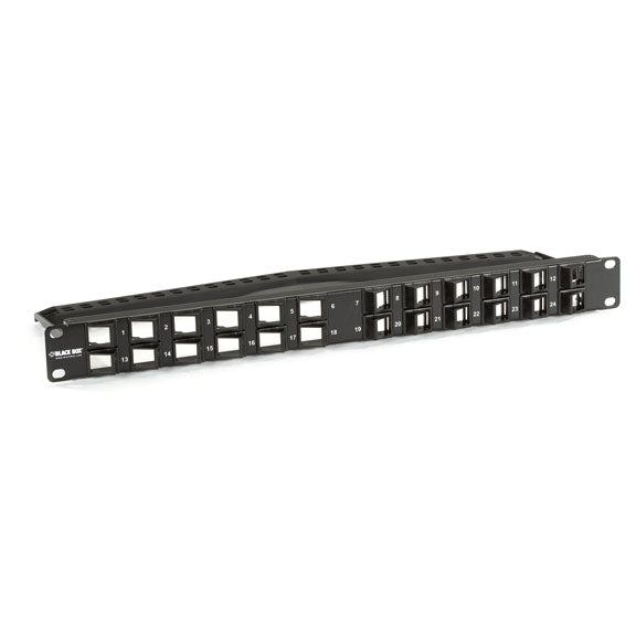 MULTIMEDIA ANGLED PORT PATCH PANEL - 1U, 24-PORT, TAA