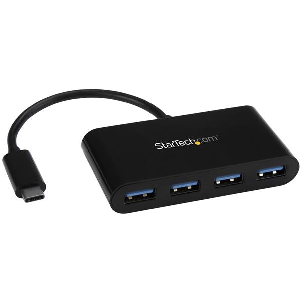 StarTech.com HB30C4AB interface hub USB 3.2 Gen 1 (3.1 Gen 1) Type-C 5000 Mbit/s Black