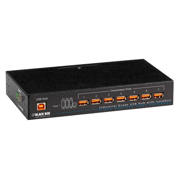 INDUSTRIAL USB 2.0 HUB WITH ISOLATION - 7-PORT, TAA