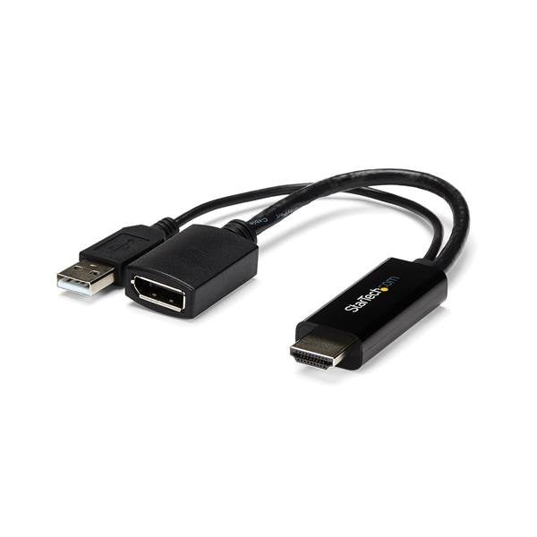 CONNECT AN HDMI LAPTOP OR DESKTOP TO A DISPLAYPORT MONITOR, USING THIS COMPACT,