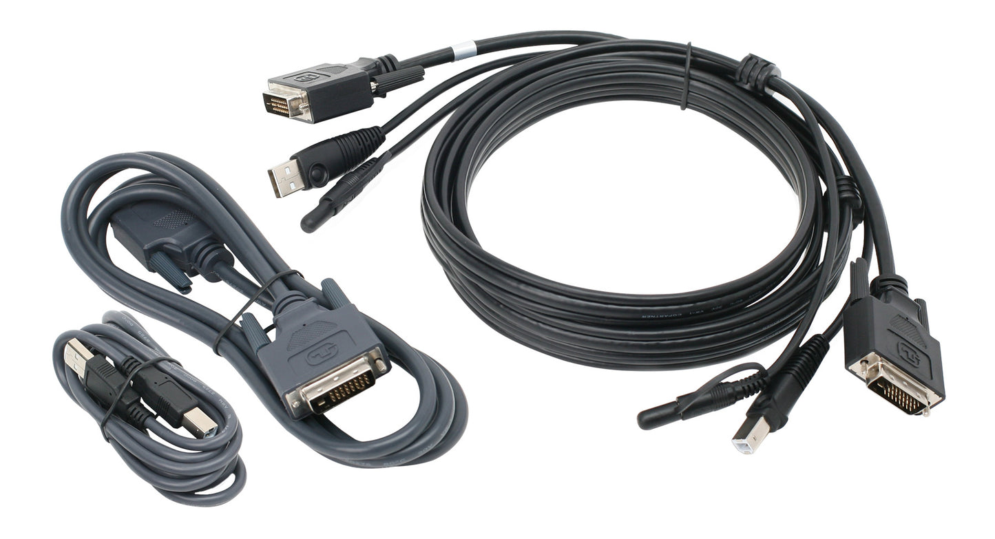 G2L7203UTAA3 - iogear 10 FT. DUAL VIEW DVI, USB KVM CABLE KIT WITH AUDIO (TAA)