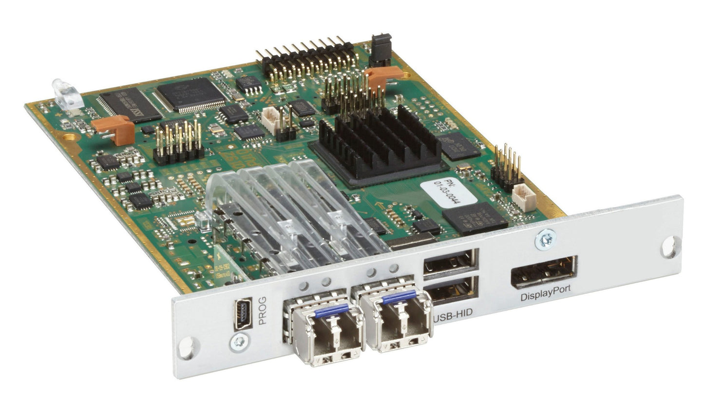 MODULAR KVM EXTENDER RECEIVER INTERFACE CARD - 4K30 DISPLAYPORT 1.1, USB-HID, SI