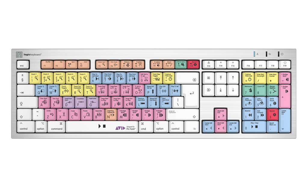 LKB-PT-AJPU-DE - LogicKeyboard Pro Tools German ASTRA Mac Shortcut Keyboard