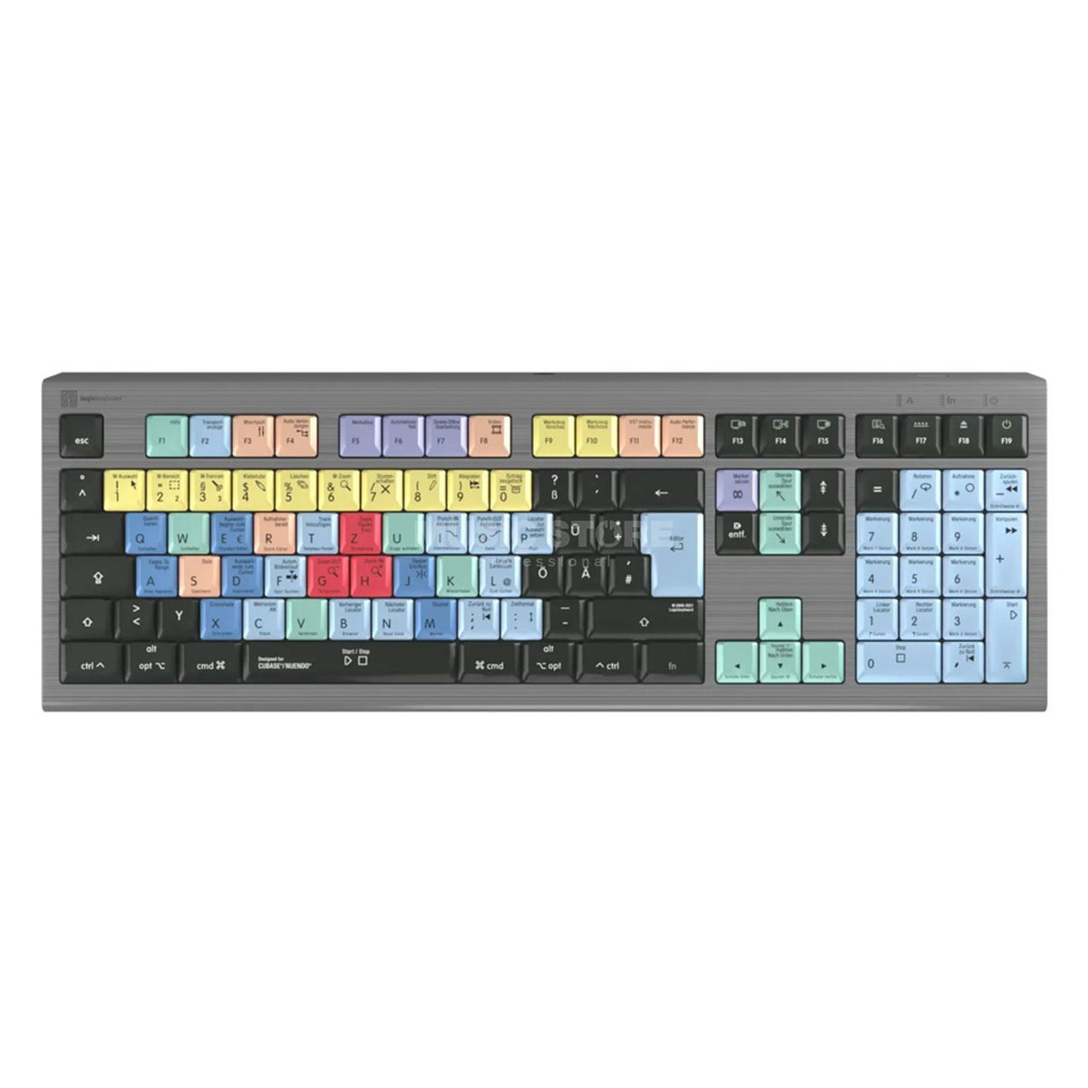 LKB-CBASE-AJPU-DE - LogicKeyboard Cubase and Nuendo German ASTRA Mac Shortcut Keyboard