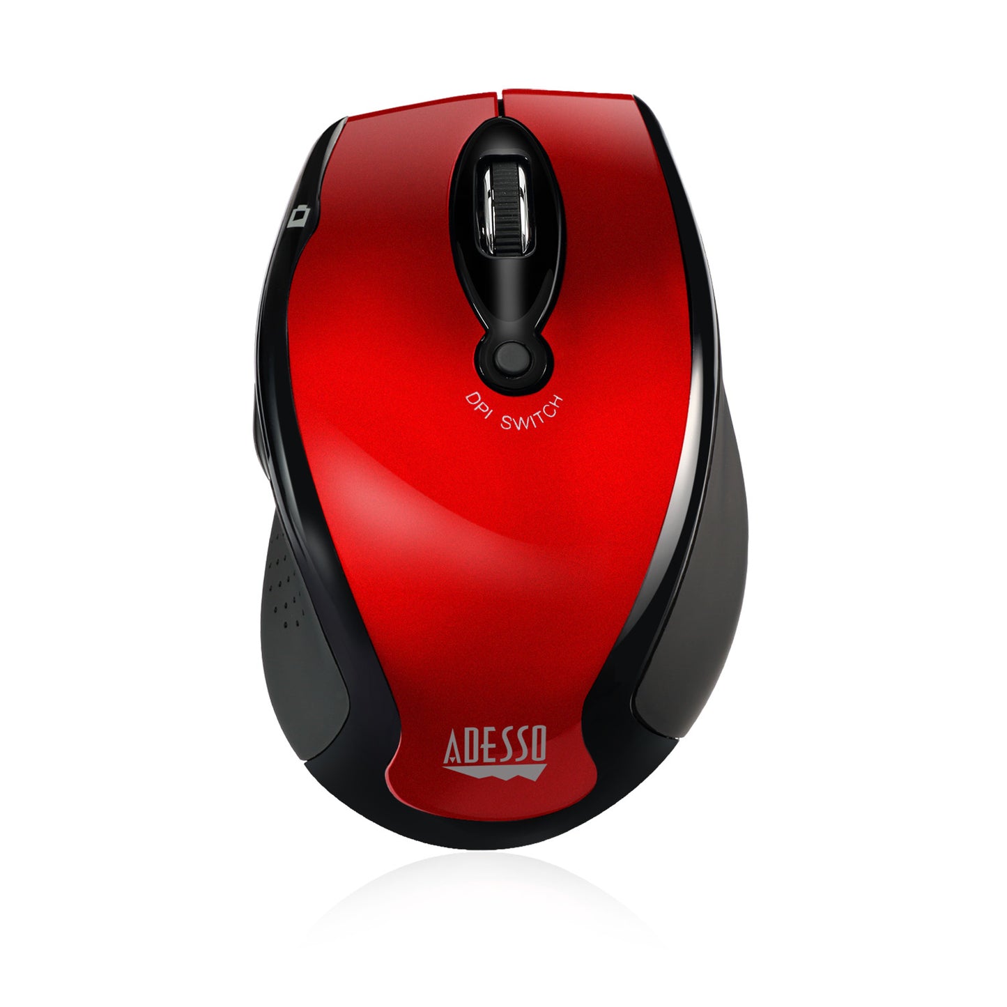 IMOUSEM20R - Adesso 2.4GHZ WIRELESS ERGONOMIC OPTICAL MOUSE ( RED)