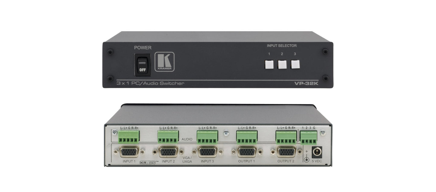 VP-32K - Kramer Electronics 3X1:2 XGA AUDIO SWITCHER DA