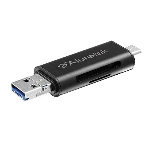 AUCRC300F - Aluratek USB 3.1 TYPE-C MICRO USB SD MICRO SD CARDREADER