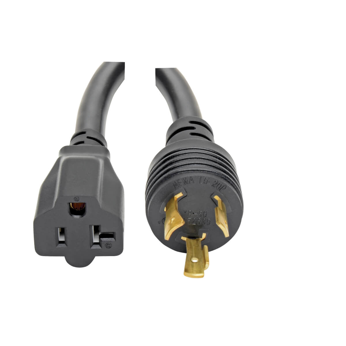 P046-06N-T - Tripp Lite 6IN POWER CORD ADAPTER CABLE L5-20P TO 5-15/20R WITH LOCKING CONNECTORS HEAVY DU