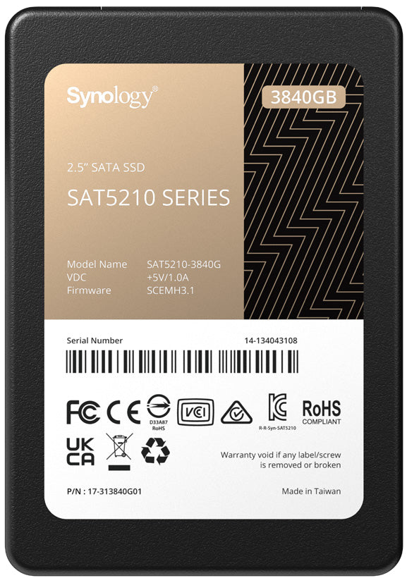 Synology SSD 2.5†SATA 3840GB 2.5" Serial ATA III