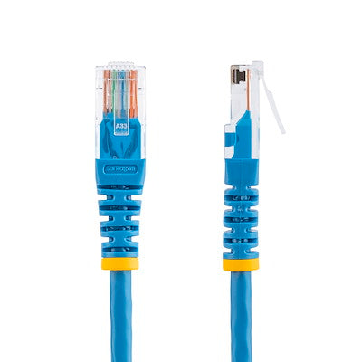 M45PATCH20BL - StarTech 20ft Cat5e Blue Molded RJ45 UTP Cat 5e Patch Cable 20ft Patch Cord